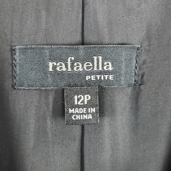 Rafaella Women's Size 12P Black & White Career Business Back Pleat Jacket - Picture 6 of 9